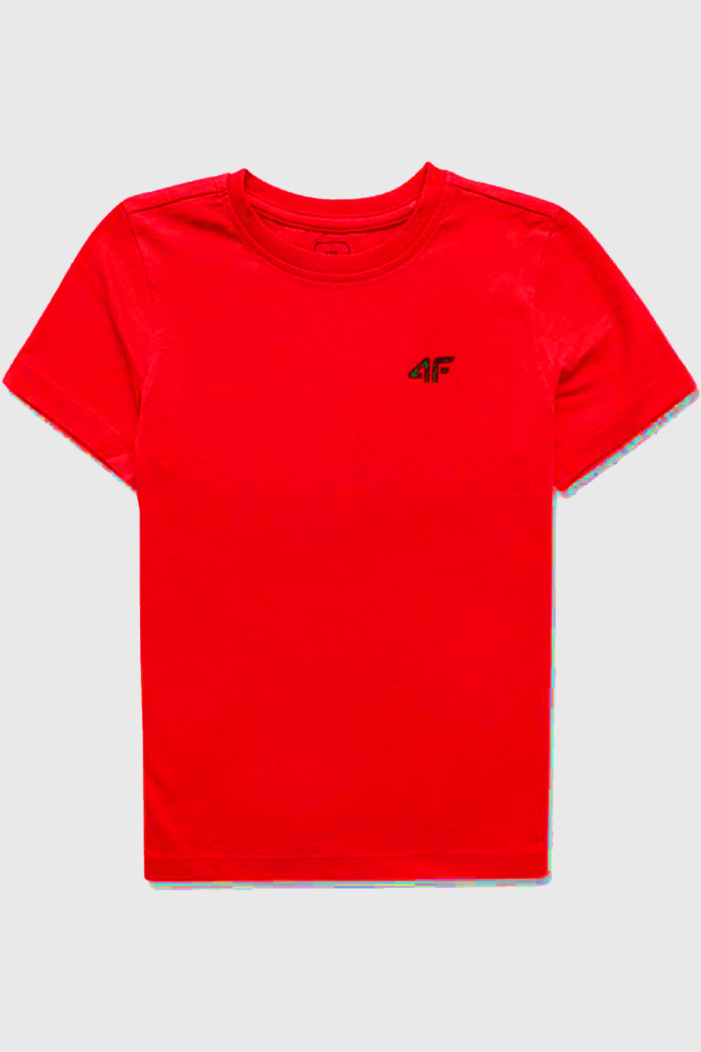 Classic Red Boys T-Shirt with Subtle 4F Branding