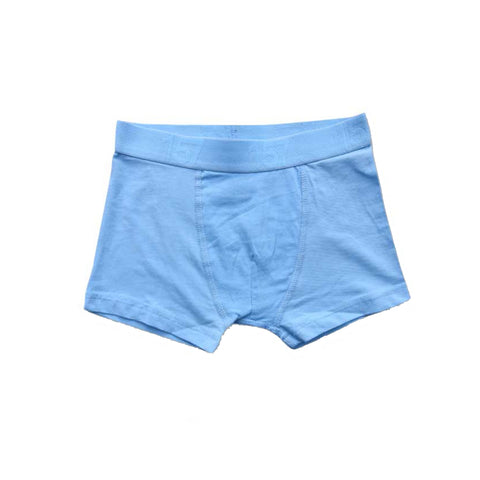 Boys Soft Cotton Boxer Briefs in Sky Blue - Comfortable Everyday Underwear