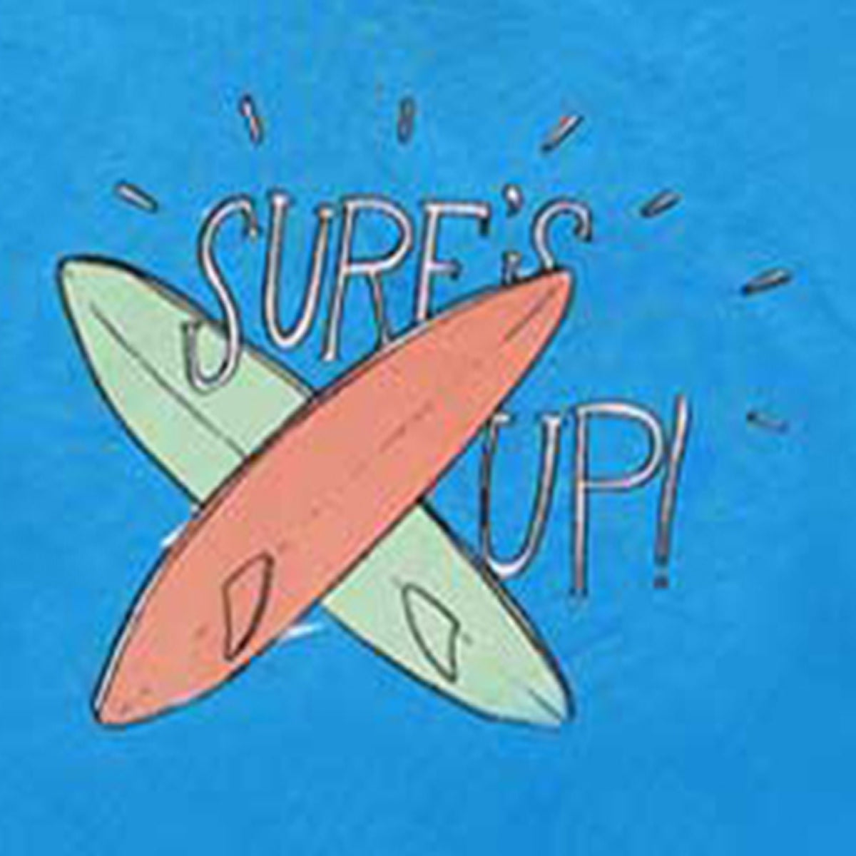 Boys Sky Blue Surf's Up T-Shirt - Summer Beach Vibes