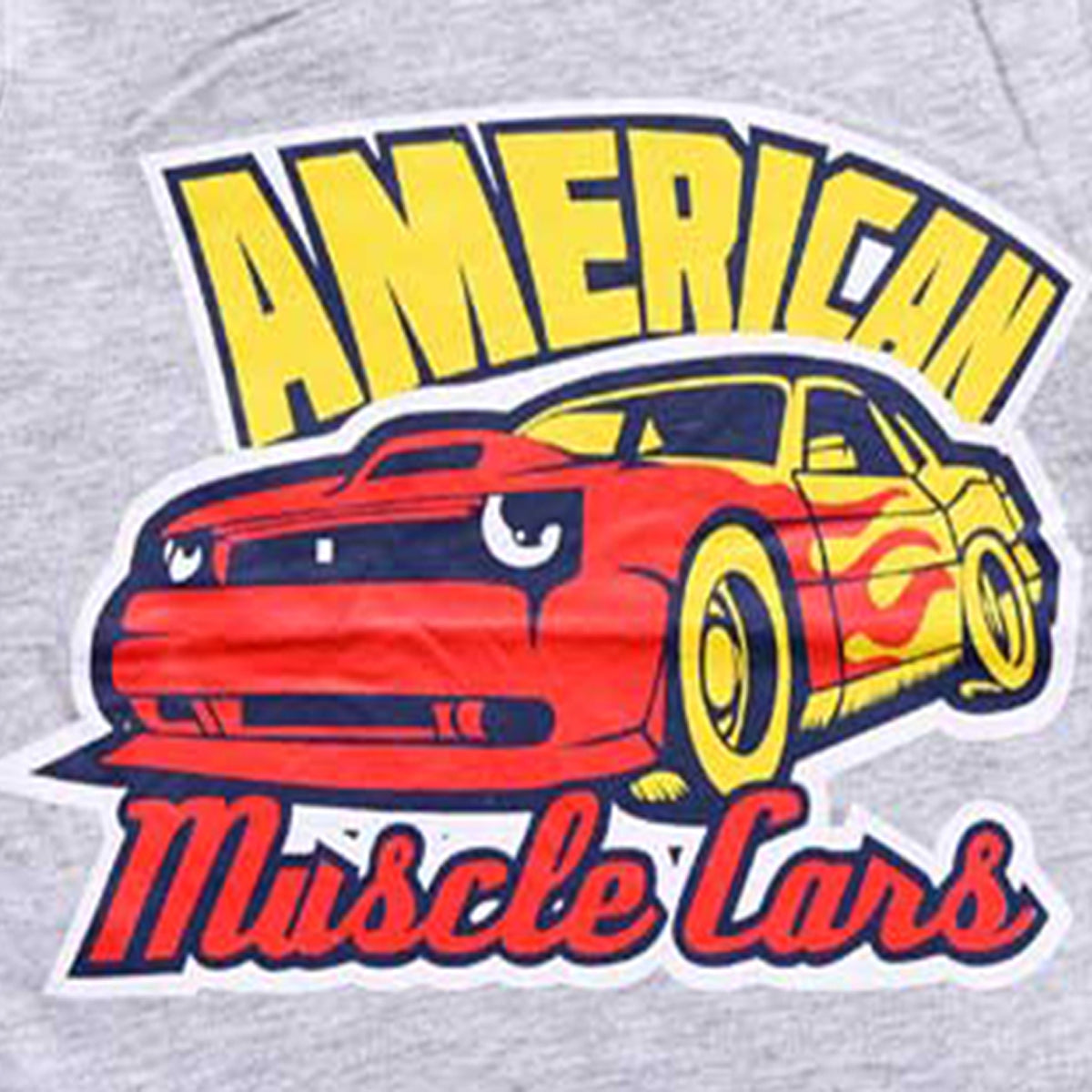 Boys Grey American Muscle Cars T-Shirt - Cool Club Casual Tee