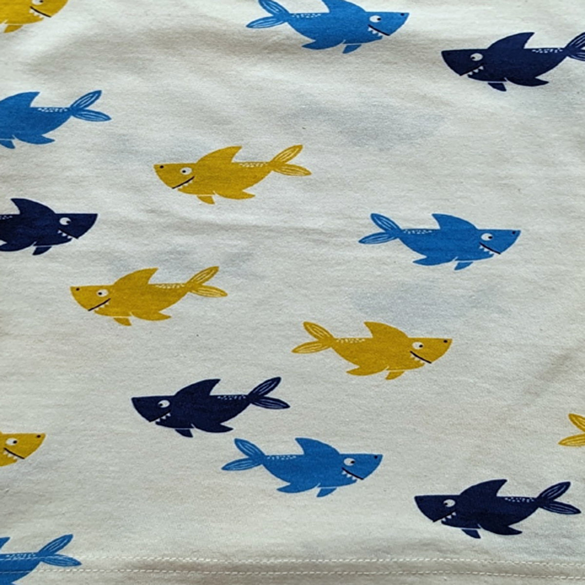 Boys Ocean Playtime Fish Print T-Shirt in Cream - Casual & Comfy